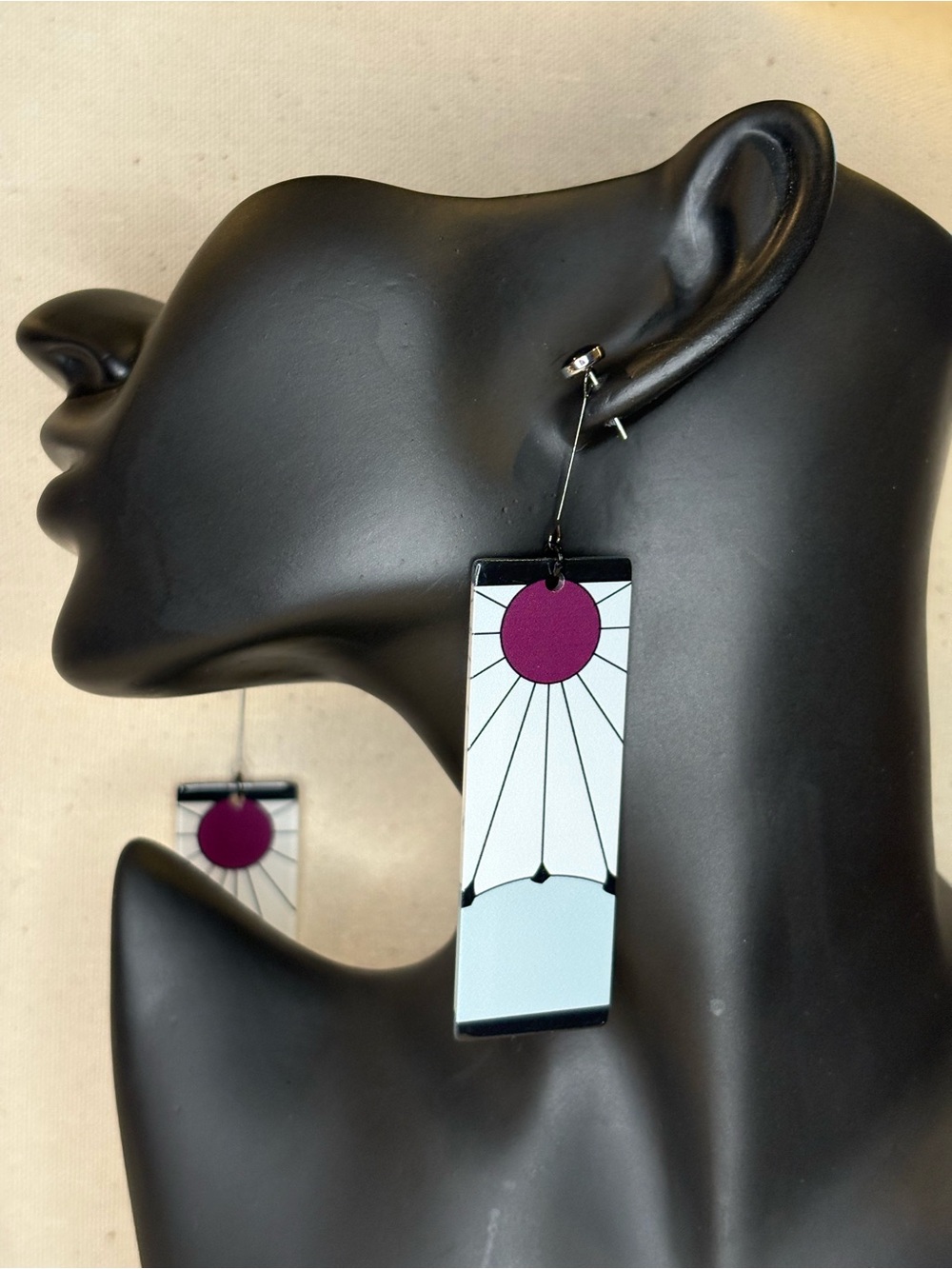 Demon Slayer Tanjiro Cosplay Earrings - Picture 3 of 4